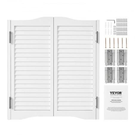 Swinging Cafe Doors 81.3x91.4 cm fyrretræ hvid med hængsler og hardware