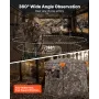 Hunting Blind, 2-3 Person See Through Ground Blinds with Carrying Bag, 360 Degree Portable Camouflage Tent, Durable Concealed Sh