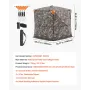 VEVOR Hunting Blind, 2-3 Person See Through Ground Blinds with Carrying Bag, 360 Degree Portable Camouflage Tent, Durable Concea