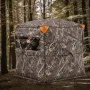 Hunting Blind, 2-3 Person See Through Ground Blinds with Carrying Bag, 360 Degree Portable Camouflage Tent, Durable Concealed Sh