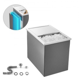 27.1L Drop in Ice Chest Ice Cooler Ice Bin Stainless Steel 455x305x385mm