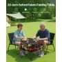 VEVOR folde campingbord, bærbart udendørs letvægts picnicbord, 600D Oxford stof Vandtæt canvas rejse strandborde