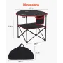 Folding Camping Table, Portable Outdoor Lightweight Picnic Table, 600D Oxford Fabric Waterproof Canvas Travel Beach Tables, with