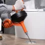 Dræning Auger 25ft, VVS SNAKE MED BORBINDELSE, PLUMBERS SNAKE