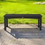 VEVOR Outdoor Bench, 113 cm, 272 kg Weight Capacity, Weatherproof Plastic Frame with Adjustable Level Footpads and Thick Leg, Ou