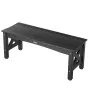 Outdoor Bench, 113 cm, 272 kg Weight Capacity, Weatherproof Plastic Frame with Adjustable Level Footpads and Thick Leg, Outside 