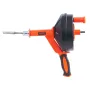 Dræning Auger 25ft, VVS SNAKE MED BORBINDELSE, PLUMBERS SNAKE