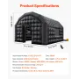 VEVOR Inflatable Nightclub, 5 x 4 x 3.8 m Inflatable Party Tent with 680W Blower & Sandbag, Ventilated Blow up Night Club with 2