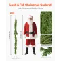 VEVOR Christmas Garland, 1828 mm Realistic Norfolk Pine Garland, Evergreen Real Touch Artificial Faux Greenery Garlands, for Hol