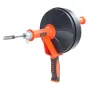 Drain Auger 762 cm, Plumbing Snake with Drill Attachment, Plumbers Snake Drain Clog Remover for Kitchen Bathroom Shower Sink wit