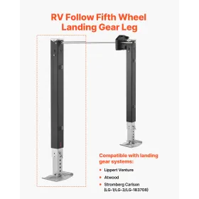 RV Follow Fifth Wheel Landing Gear Leg 179014, 825 mm 5th Wheel Landing Gear Universal Replacement Compatible with Lippert Ventu