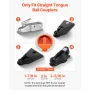 Trailer Lock, Fits 47.5, 50.6 & 58.6 mm Straight Tongue Ball Couplers, Heavy Duty Hitch Lock with 4 Keys Secures Security Chains