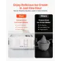 Automatic Ice Cream Maker with Built-in Compressor, 2 Quart No Pre-freezing Gelato Maker, Electric Sorbet-Maker, 3 Modes Compres