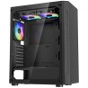 Mid-Tower ATX PC Gaming Case Computer Case Box med 3 x 120 mm Argb-fans