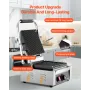 Commercial Panini Grill, 1800W Electric Sandwich Panini Maker, Stainless Steel Sandwichs Press Grill with Handle and Temp Contro