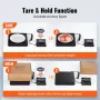 Shipping Scale Digital Postal Scale 49.9 kg x 2 g, AC/DC Package LCD
