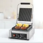 VEVOR Commercial Panini Grill, 1800W Electric Sandwich Panini Maker, Stainless Steel Sandwichs Press Grill with Handle and Temp 