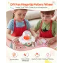 Mini Pottery Wheel, 50 mm and 80 mm Turntables, Adjustable Speed, Electric Clay Wheel for Kids and Beginners, Complete Pottery S