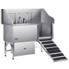 155 cm Dog Grooming Bath Tub Stainless Steel w Ramp Water Filter