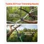 Manual Pole Saw, 118-809.3 cm Extendable Pole Tree Pruner, Sharp 65Mn Steel Blade, Lightweight Fiberglass Handle Pole, Double-Ho