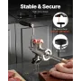 Manual Meat Grinder, 304 Stainless Steel Hand Crank Meat Mincer with Steel Table Clamp, Sausage Stuffer with 2 Cutting Plates & 