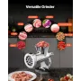 VEVOR Manual Meat Grinder, 304 Stainless Steel Hand Crank Meat Mincer with Steel Table Clamp, Sausage Stuffer with 2 Cutting Pla