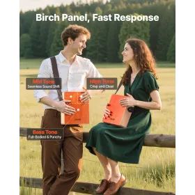 VEVOR Cajon Box Drum, with Internal Guitar Strings, Lightweight Wooden Percussion Box, Portable Birch Wood Drum with Travel Bag,