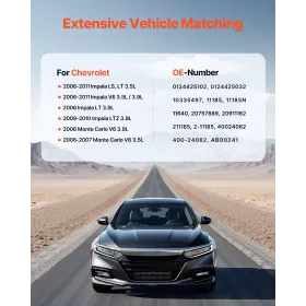 VEVOR Car Alternator 11185, Fit for Chevrolet Impala LS, LT 3.5L 2006-2011, Impala LTZ 3.9L 2009-2010, Monte Carlo V6 2006-2007,