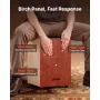 VEVOR Cajon Box Drum, with Internal Guitar Strings, Lightweight Wooden Percussion Box, Portable Birch Wood Drum Musical Instrume