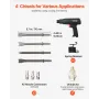 Air Hammer, 2500-2700BPM Pneumatic Hammer with 70mm Stroke & 4PCS 170mm Long Barrel Chisels, Pistol-Grip Compact Air Chisel Pneu