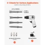 VEVOR Air Hammer, 4500BPM Pneumatic Hammer with 40mm Stroke & 4PCS Chisels Round Shank, Lightweight & Compact Air Chisel Pneumat