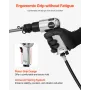 Air Hammer, 4500BPM Pneumatic Hammer with 40mm Stroke & 4PCS Chisels Round Shank, Lightweight & Compact Air Chisel Pneumatic Sho