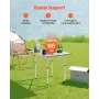VEVOR Folding Camping Table, Portable Roll Up Side Tables, Small Lightweight Aluminum Beach Table, Compact with Carry Bag, for O