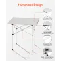 VEVOR Folding Camping Table, Portable Roll Up Side Tables, Small Lightweight Aluminum Beach Table, Compact with Carry Bag, for O
