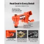 Fuel Transfer Pump, 12V DC 61 L/min(16 GPM) 186W(1/4 HP) Diesel Pump, Extractor Pumps with Manual Nozzle, Discharge Hose and Suc