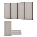 4 PCS Acoustic Wall Panels 2 in Thick 23.6 x 11.8 in Self-adhesive Camel
