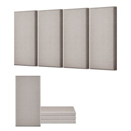 4 PCS Acoustic Wall Panels 2 in Thick 23.6 x 11.8 in Self-adhesive Camel