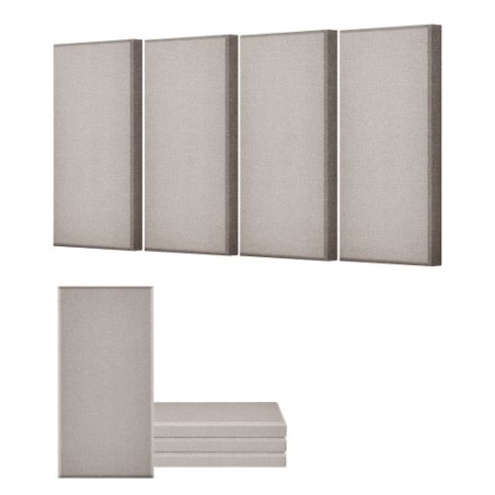 4 PCS Acoustic Wall Panels 2 in Thick 23.6 x 11.8 in Self-adhesive Camel