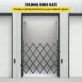 Single Folding Security Gate, 180 × 155 cm(W × H) Folding Door Gate, Steel Accordion Security Gate, Flexible Expanding Security 