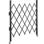 Single Folding Security Gate, 180 × 155 cm(W × H) Folding Door Gate, Steel Accordion Security Gate, Flexible Expanding Security 