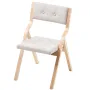VEVOR Wooden Folding Chairs with Cushion, Set of 4, Portable Foldable Cushion Chair with Wooden Frame, Modern Padded Dining Chai