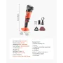 Cordless Oscillating Tool, 20V Multitool Oscillating Tool with 6 Variable Speeds 8500 - 17000 OPM, 3.2° Oscillating Angle, 8PCS 