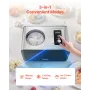 VEVOR Automatisk ismaskine med indbygget kompressor, 1,5 L No Pre-Frezing Gelato Maker, Elektrisk Sorbet-Maker, 3 Modes Comp