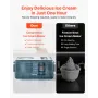 VEVOR Automatisk ismaskine med indbygget kompressor, 1,5 L No Pre-Frezing Gelato Maker, Elektrisk Sorbet-Maker, 3 Modes Comp