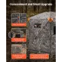 Hunting Blind, 6-7 Person Ground Blinds with Carrying Bag, Portable Camouflage Tent, Reinforced Durable Concealed Shelter with S