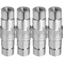 Hydraulic Quick Connect 1/2 Body with 1/2" NPT Thread Hydraulic Coupler 4 Pairs Hydraulic Coupling Quick Connect 45.5 L/min Hydr
