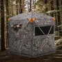 VEVOR Hunting Blind, 6-7 Person Ground Blinds with Carrying Bag, Portable Camouflage Tent, Reinforced Durable Concealed Shelter 