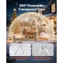 Garden Dome Igloo, 4.5 x 2.7 m Outdoor Clear Bubble Tent for 4-7 Person, Weatherproof Geodesic Dome Greenhouse with Window, PVC 