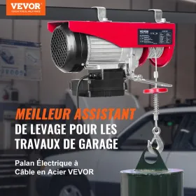 Electric Hoist, 1760 lbs Lifting Capacity, 1450W 220V Electric Steel Wire Winch with Wireless Remote Control, 40ft Single Cable