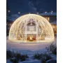 VEVOR Garden Dome Igloo, 4,5 x 2,7 m udendørs klart bobletelt til 4-7 personer, vejrbestandigt geodætisk kuppeldrivhus med